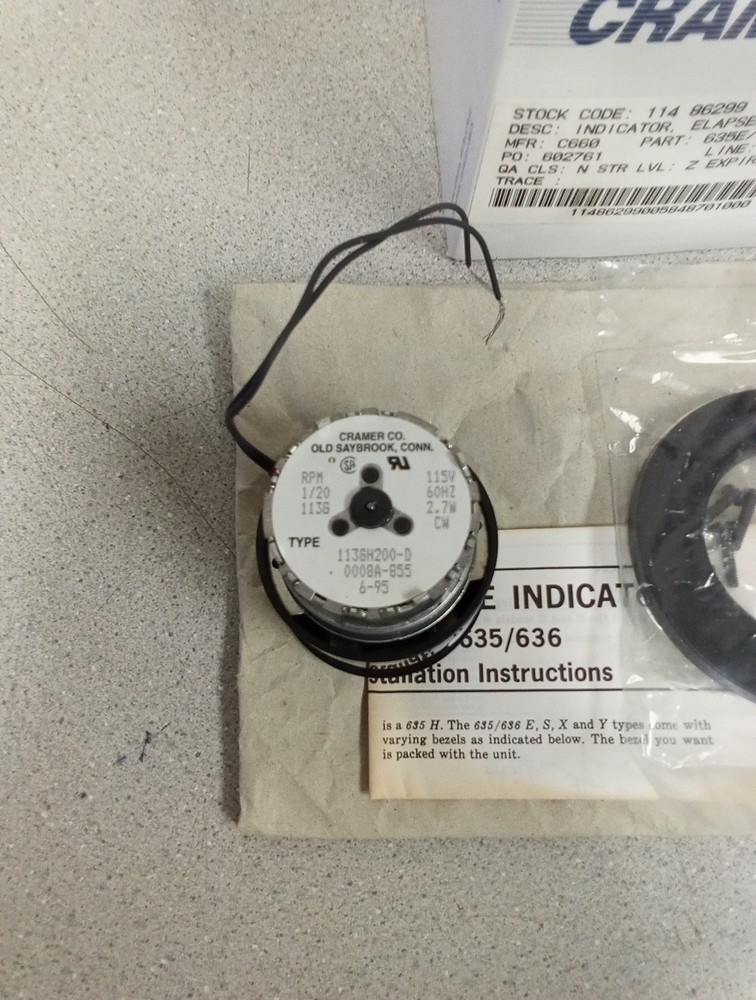 Cramer 113GH200-D Time Indicator 115v