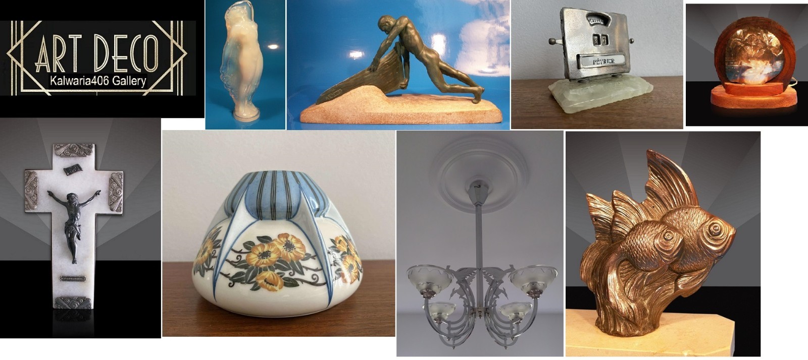 Cubism. Antique French Art Deco Bakelite Writing Set, C .1920