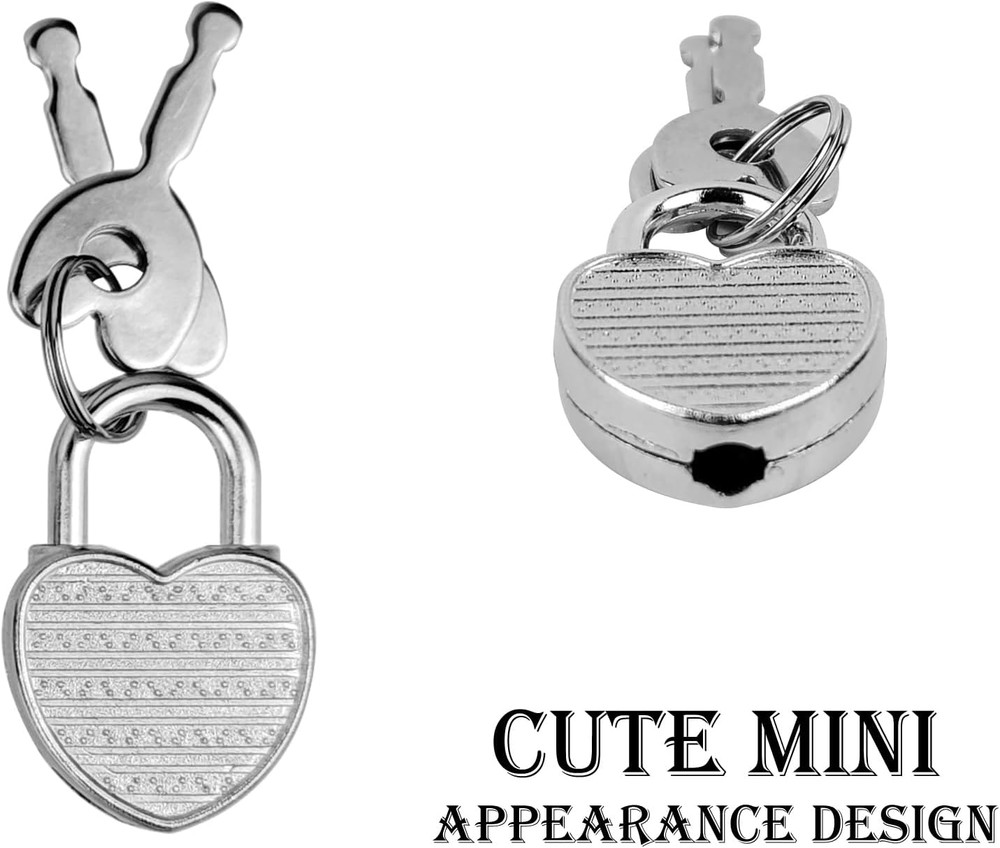 5 Pack Mini Diary Padlock, Small Locks with Keys, Tiny Luggage Locks for Trav...