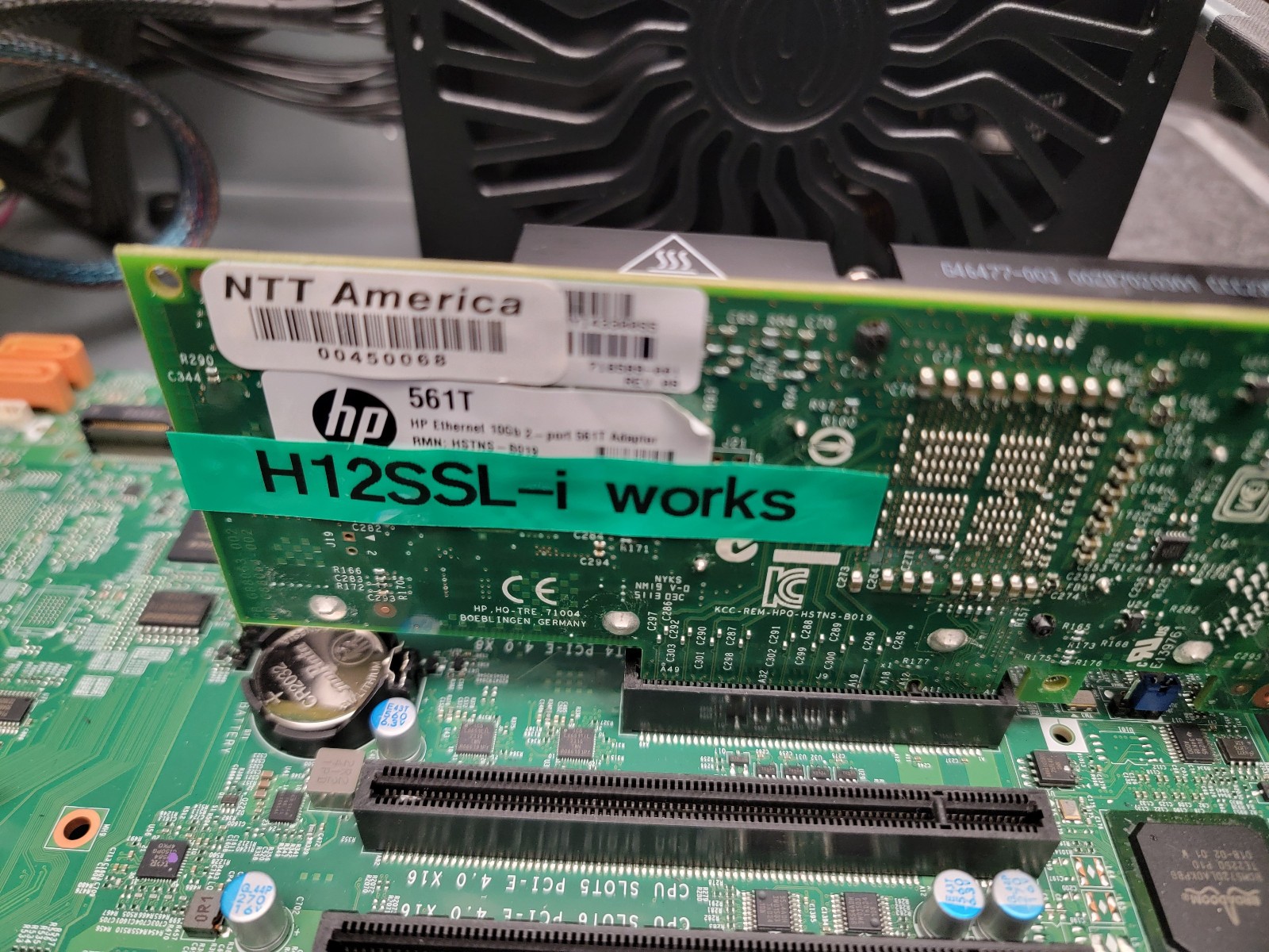 Combo: Supermicro H12SSL-i ATX + AMD EPYC 7B13 64-core + X540-T2 2x10G RJ45