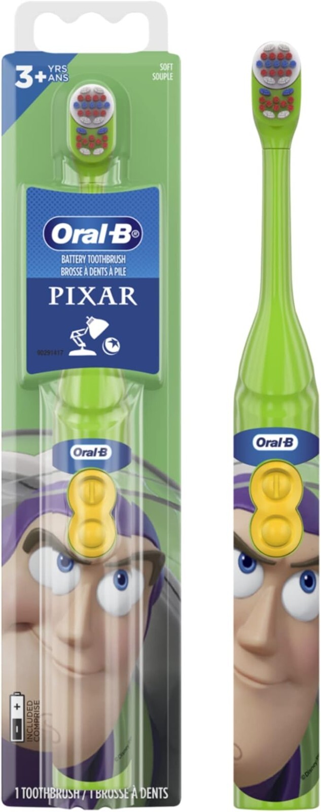 Oral-B Kid's Battery Toothbrush Featuring Disney's Buzz Lightyear, Soft Bristles
