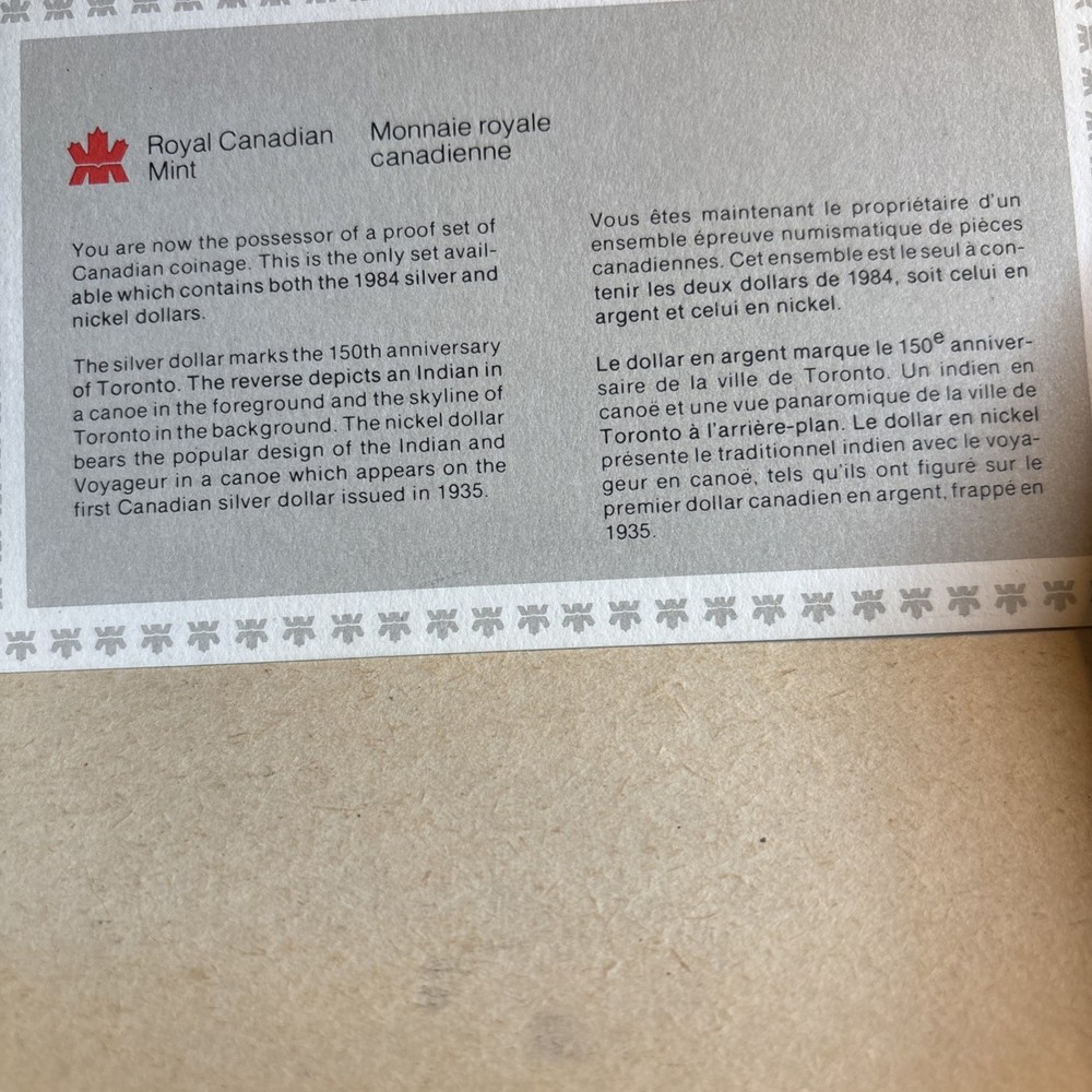 1984 Canadian Proof Set