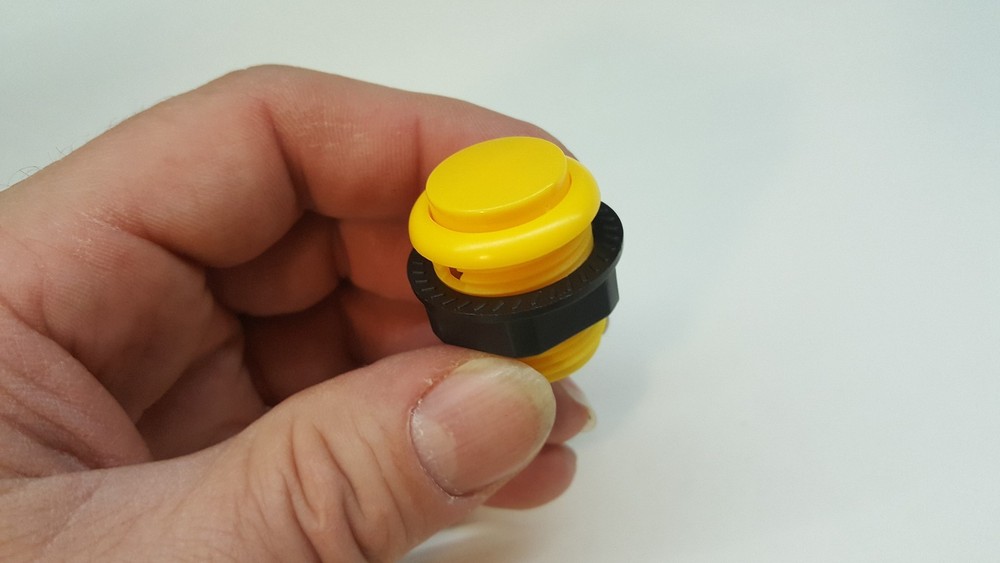 N.C. Momentary Push Button Switch NC SW - Yellow with Micro Switch - NEW