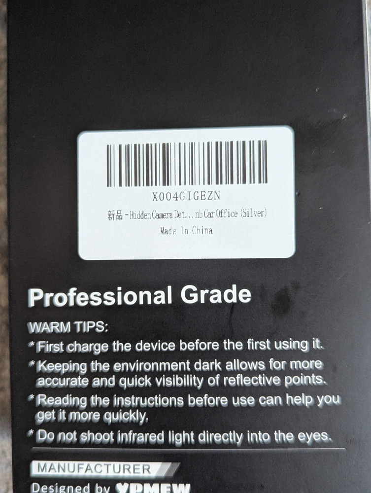 YPMEW Camera Detectors X10 Pro, Accurate Camera/ Bug Sweeper