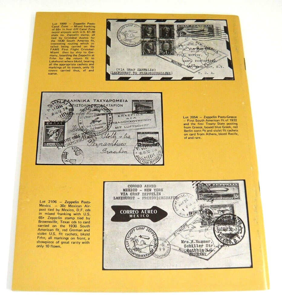 Roger Koerber Stamp Auction Catalog 1979 Zeppelin Civil War Siberia Space