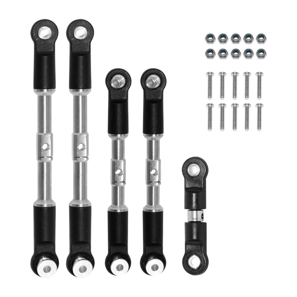 5x Steering Links Professional Replacing Adjustable for 1/7 1/8 DIY Modified