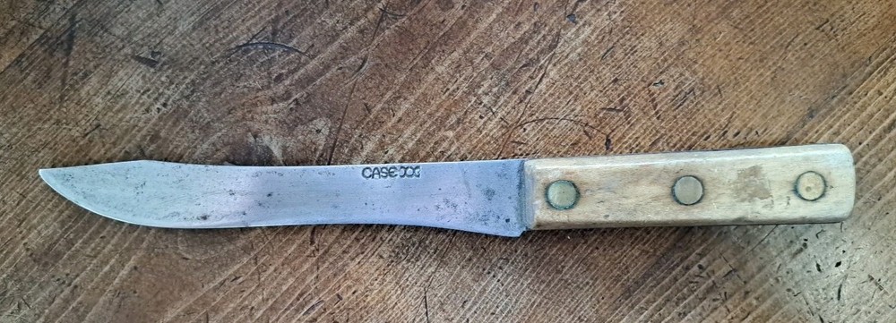 Vintage CASE Fixed Blade Wood Handled Knife