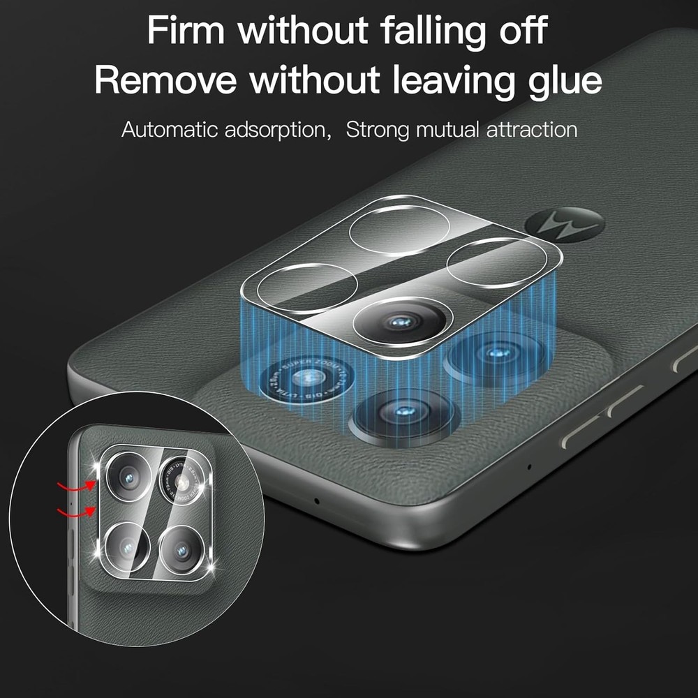2 Pack 3D Screen Protector for Motorola Edge 2025 + 2 Pack Camera Lens Protector