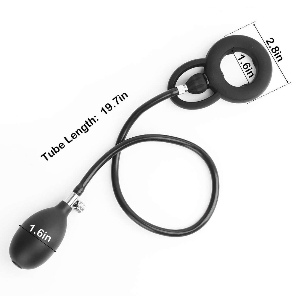 Inflatable Penis Ring Pump Male Enhancer Ejaculation Delay Cock Ring Erection