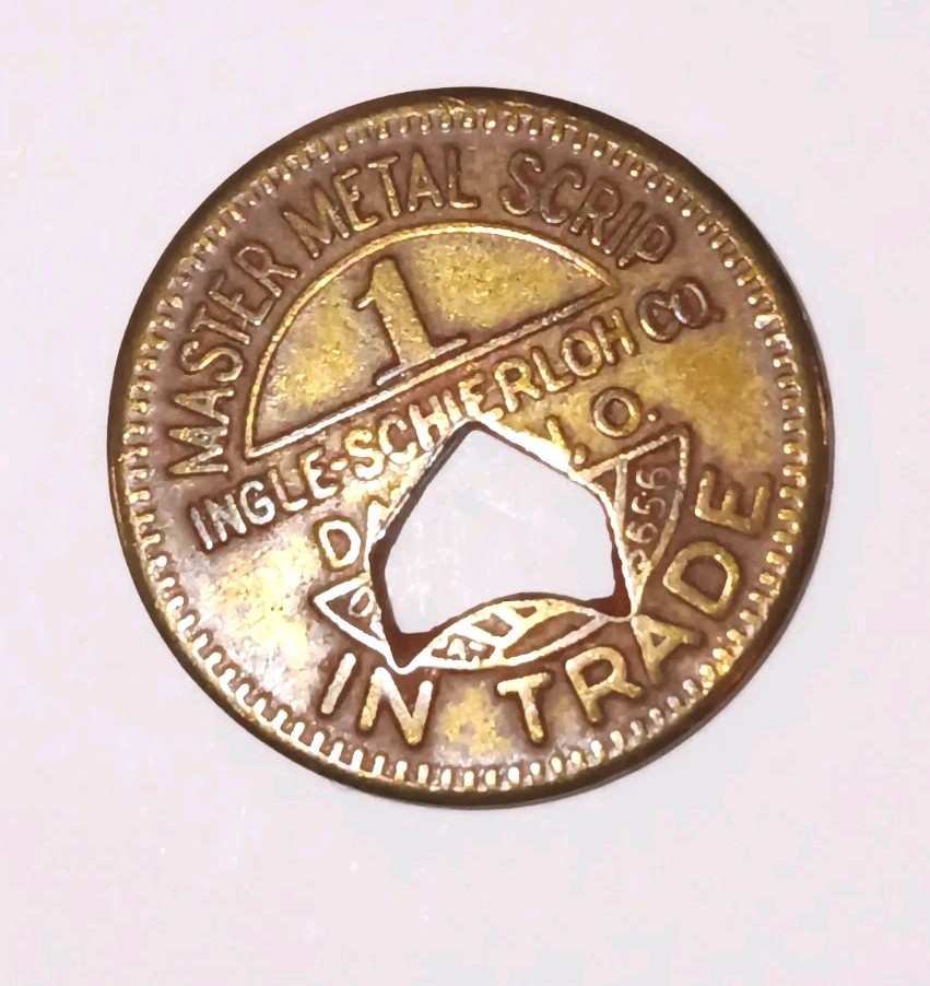 Vintage Wva Coal Script Tokens / Coins Money