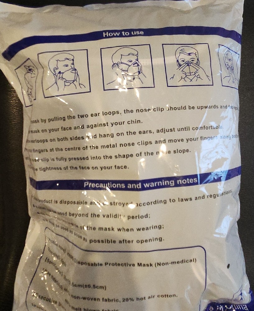 Face Mask 60 ps. new