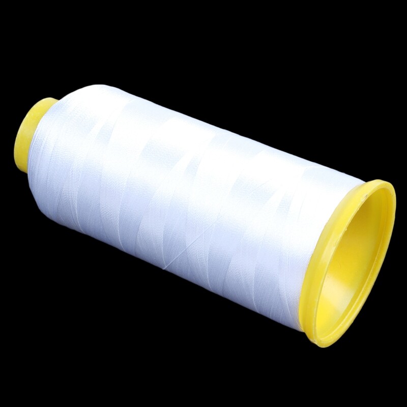 White Embroidery Thread Cones， 5000M Polyester Filament