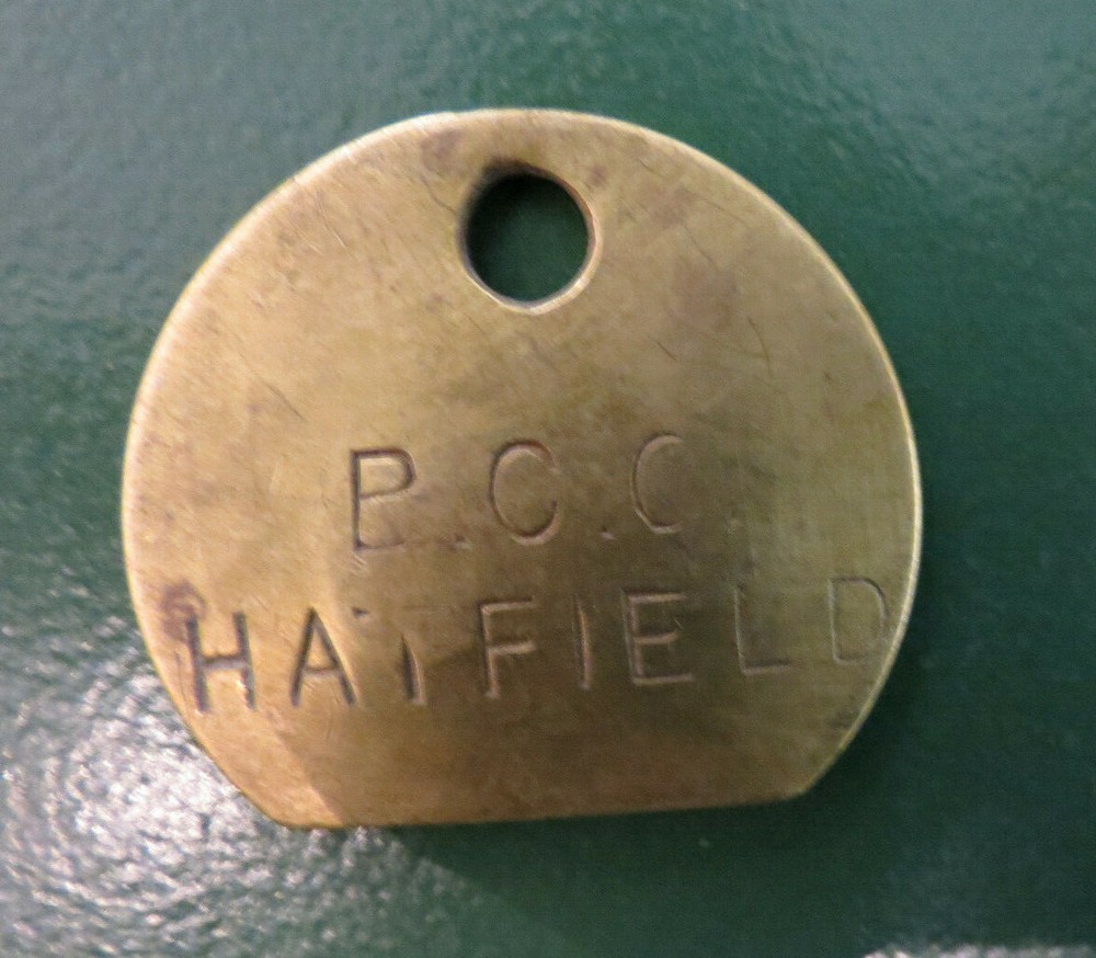HATFIELD Colliery Pit Check Tally - marked BCC HATFIELD 126