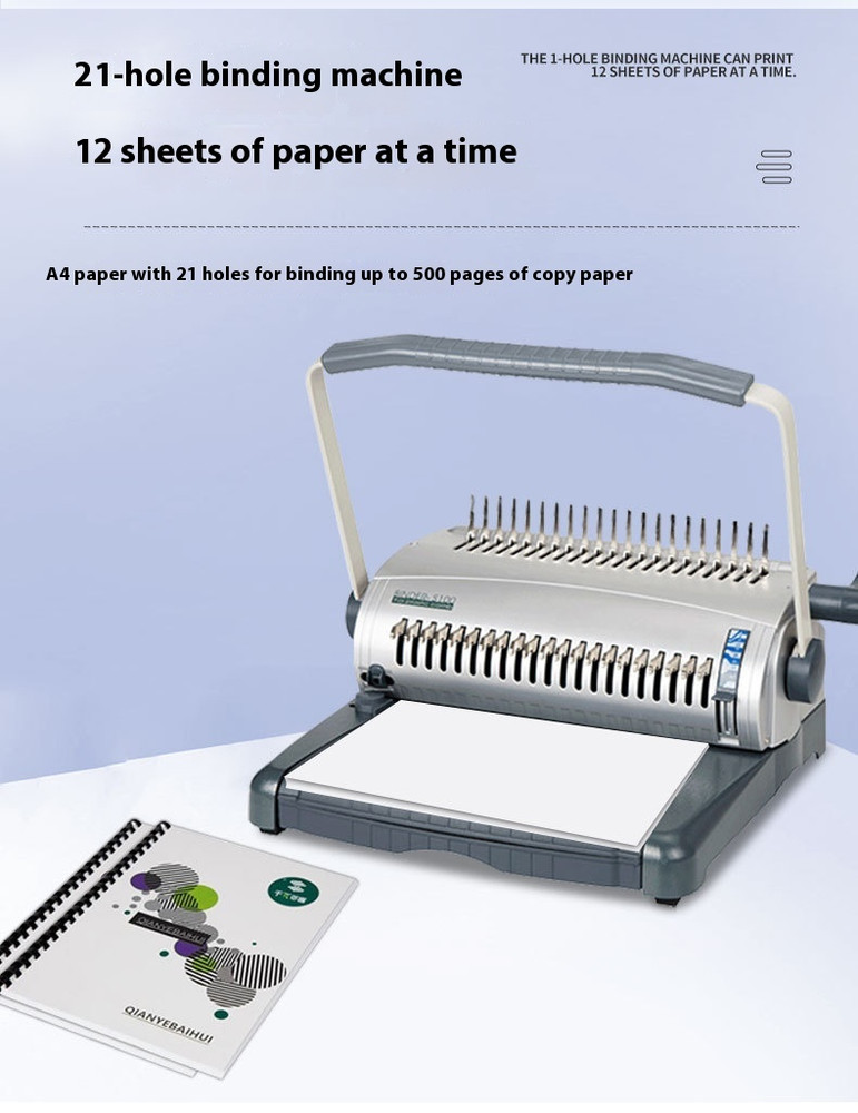 S100 Manual Comb Type Rubber Ring Strip Binding Machine Hole Punching Tool