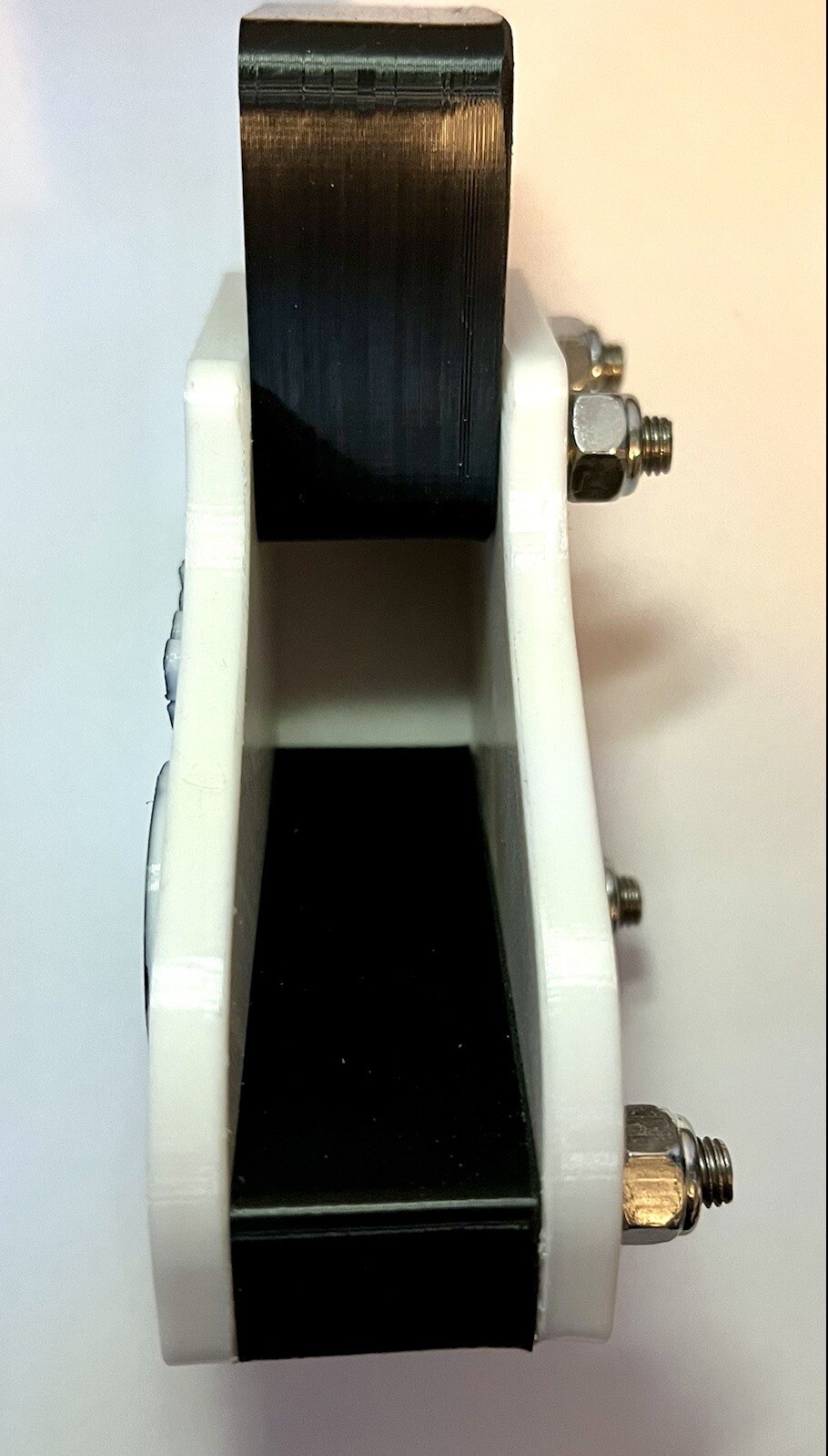 YAMAHA BANSHEE SWINGARM CHAIN GUIDE SLIDER 1987-06 WHITE / BLACK CUSTOM LOGO