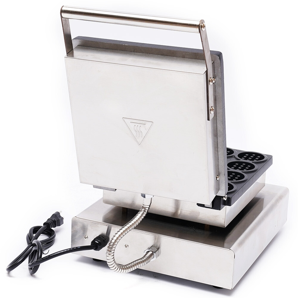 16-Grid Waffle Baker Commercial Nonstick Waffle Machine Time Temperature Control