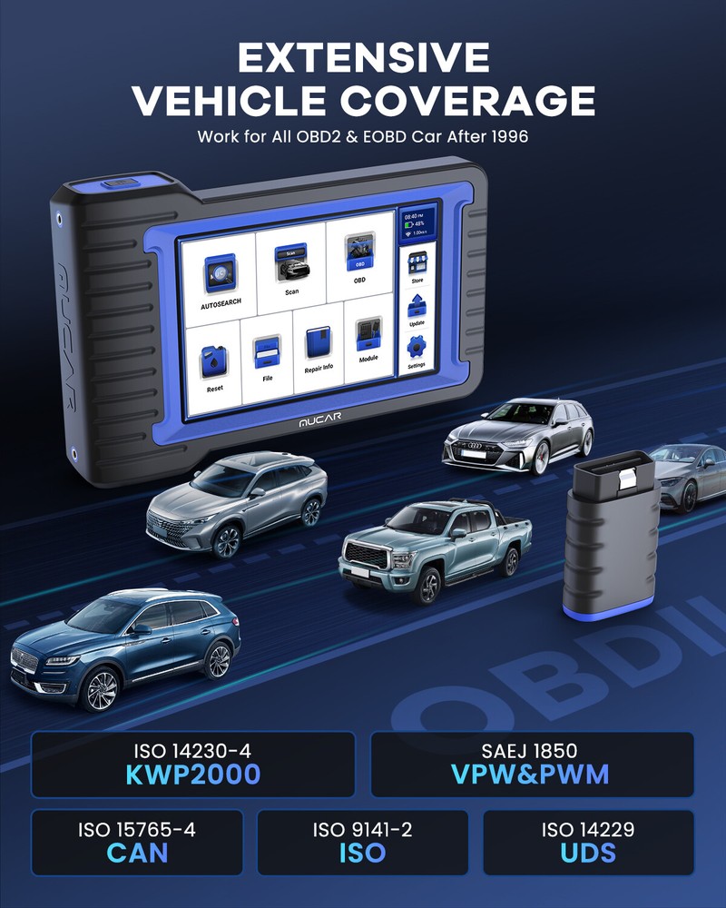 MUCAR VO7 Bluetooth OBD2 Scanner Bi-directional Scan Tool Full System Diagnostic