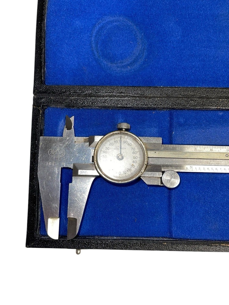Helio Dial Caliper Precision Tool Silver With Case