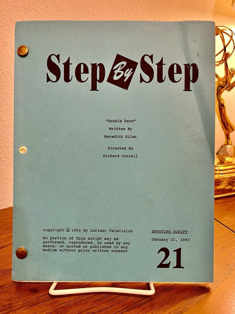 TGIF 1993 Rare Step By Step "Double Date” TV Show Shooting Script Patrick Duffy