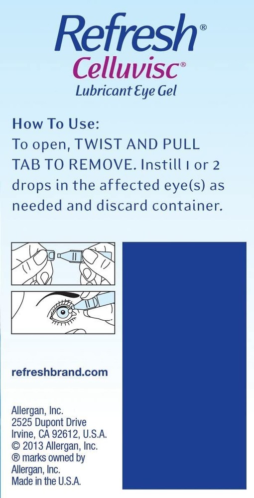 Refresh Celluvisc Lubricant Eye Gel Single-Use Containers - 3x30ct