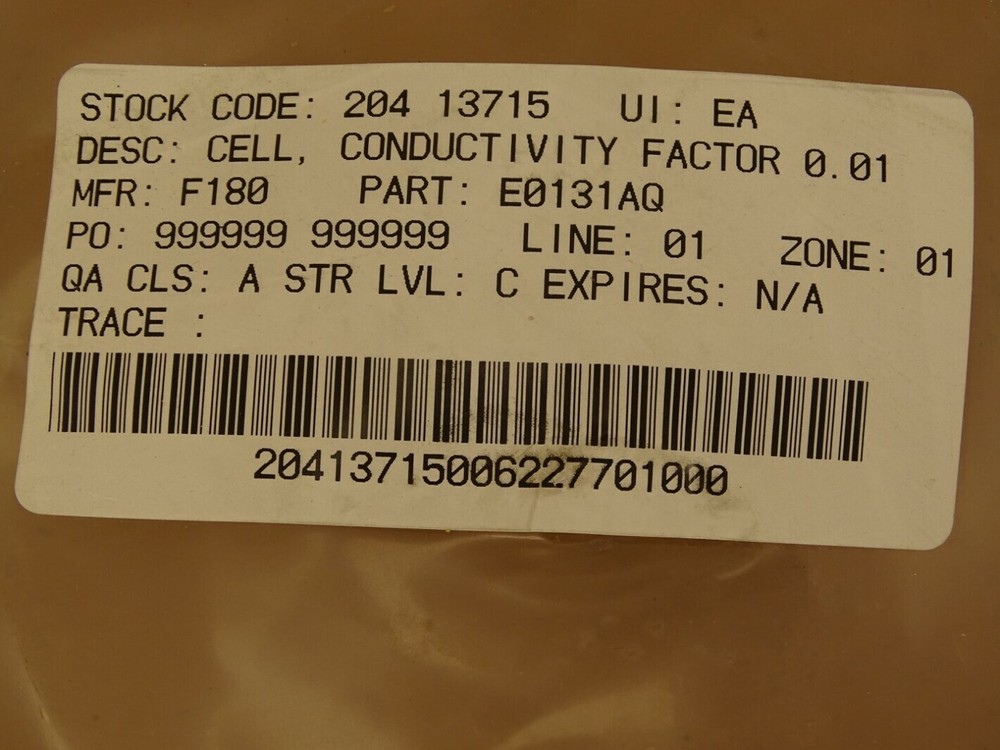 Foxboro Conductivity Conductivity Cell Model GC, E131AQ