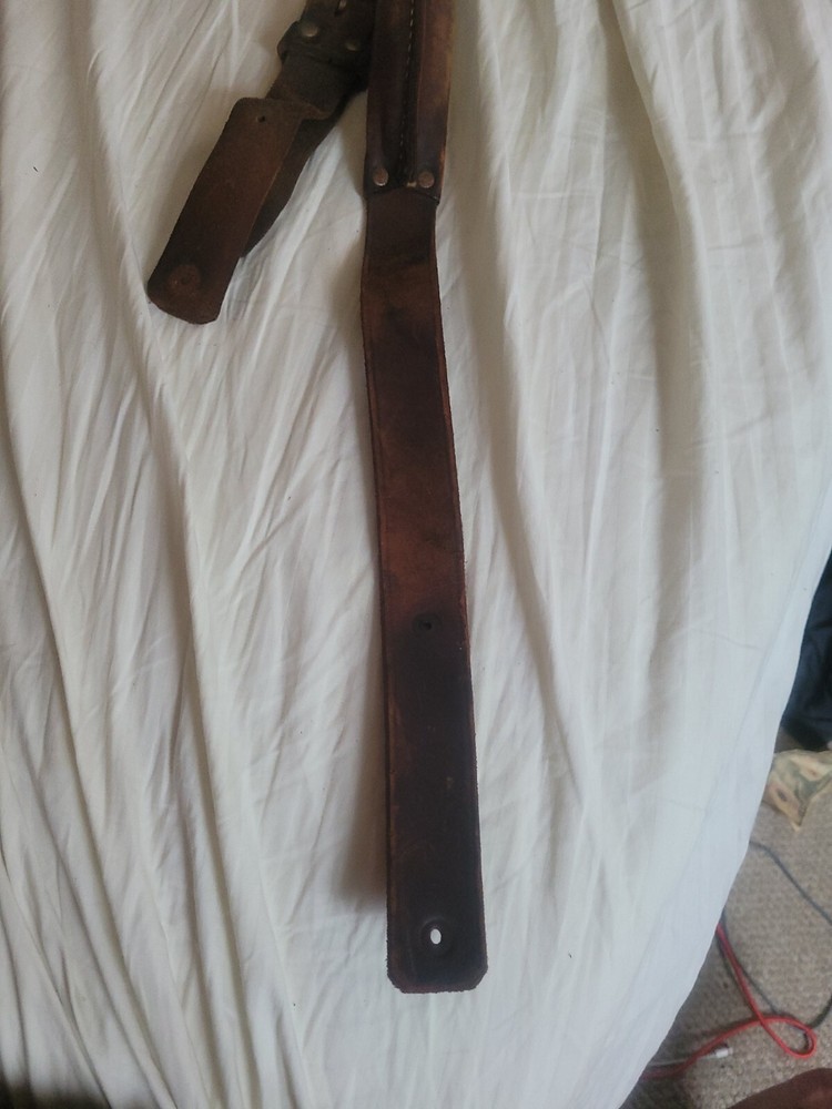 ANTIQUE LEATHER STRAP SURVEYOR CASE FOR 1950S REPLACEMENT