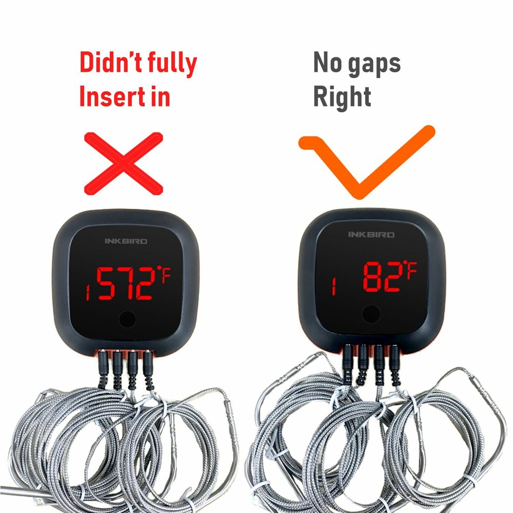 4Probes Digital Oven Meat Thermometer Cooking Grill Bluetooth APP Control Remote