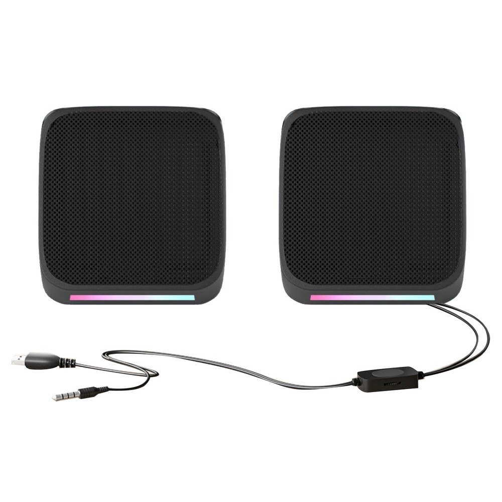 For Laptop 1 Pair USB Powered Computer Speakers with Easy Volume Control