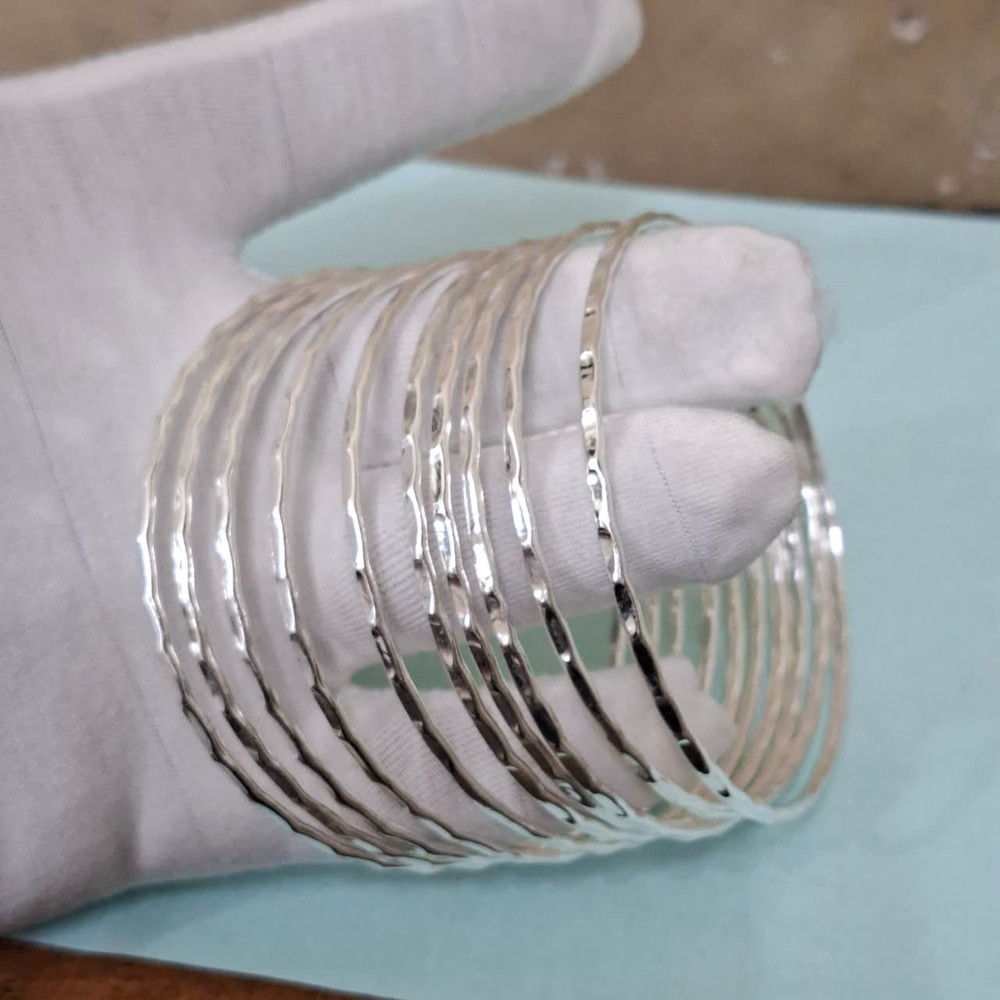 Silver Bangles Set, Solid 925 Sterling Silver Bangles, Beautiful Bangle