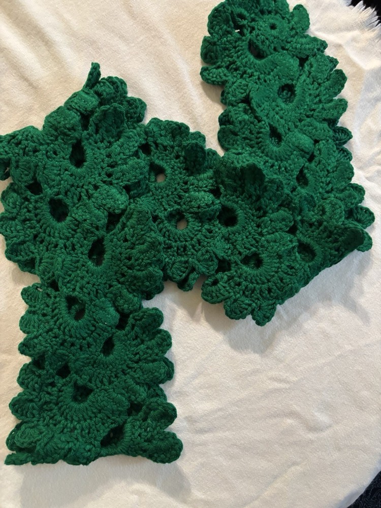 Handmade Crochet Floral Scarf Assorted Colors