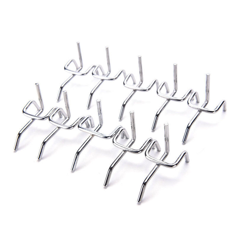 25pcs Peg Board Hooks Workshop Garage Pegboard Hanging Tool Storage Display 8"