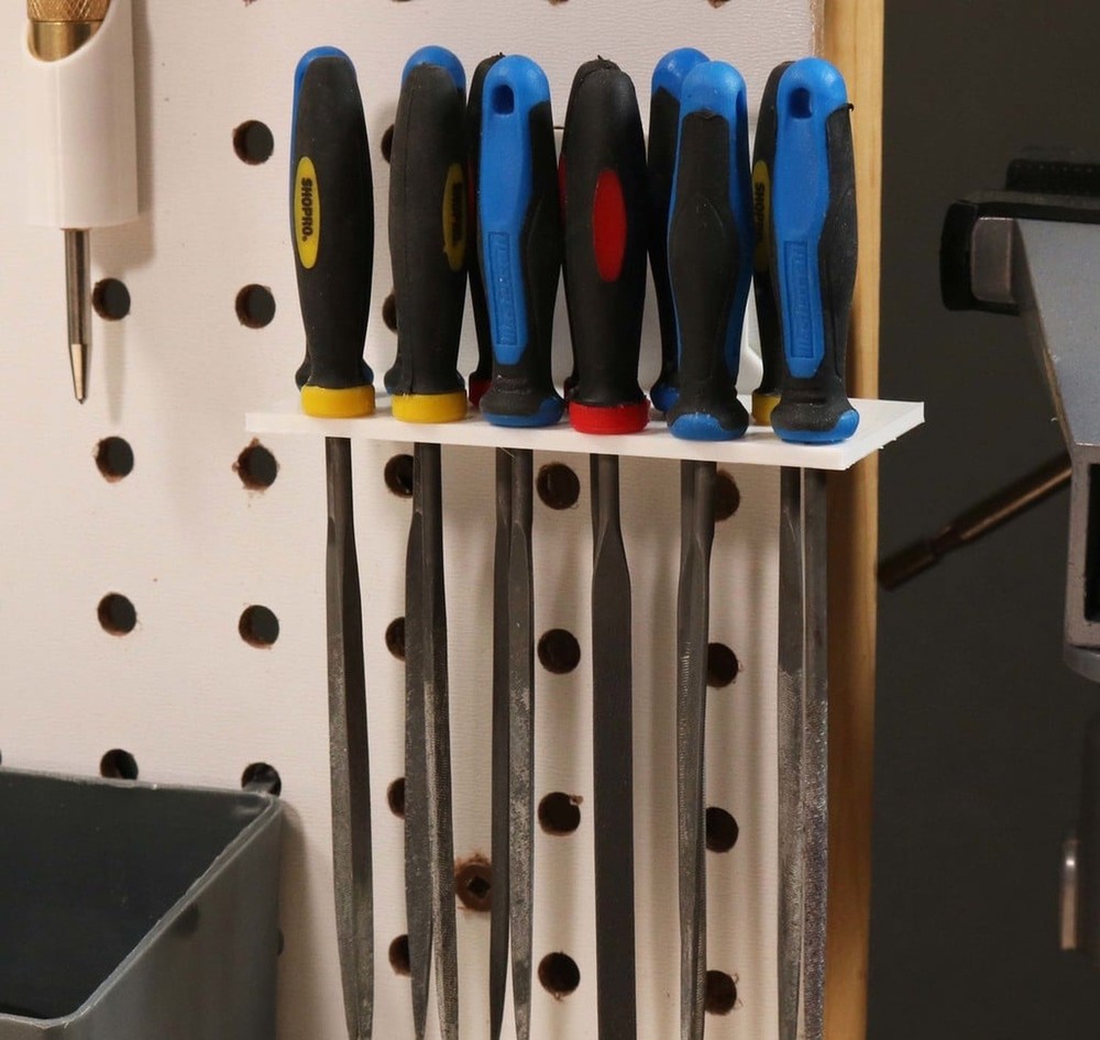 Pegboard File Holder Small Document Organizer Wall Mount Storage Tool Garage Wor