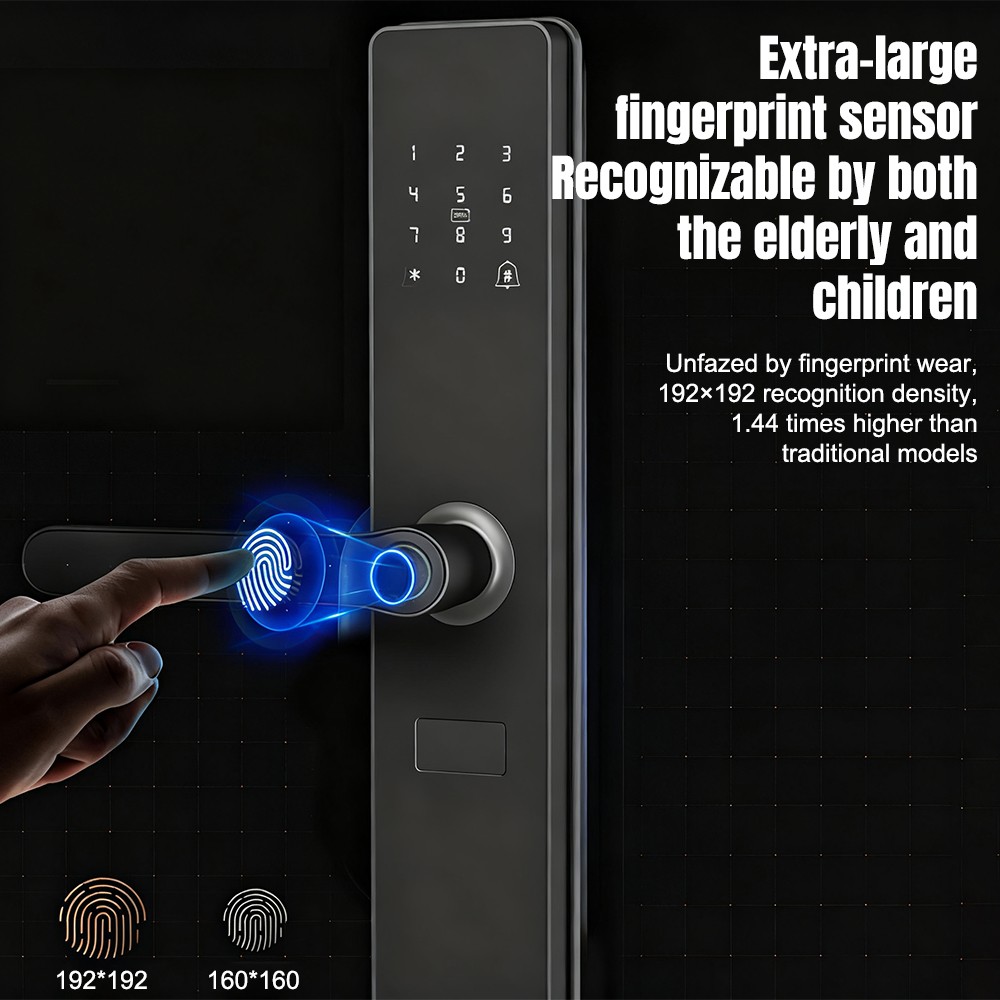 7-in-1 Smart Door Lock Wifi Biometric Fingerprint Touch Password Keyless Keypad