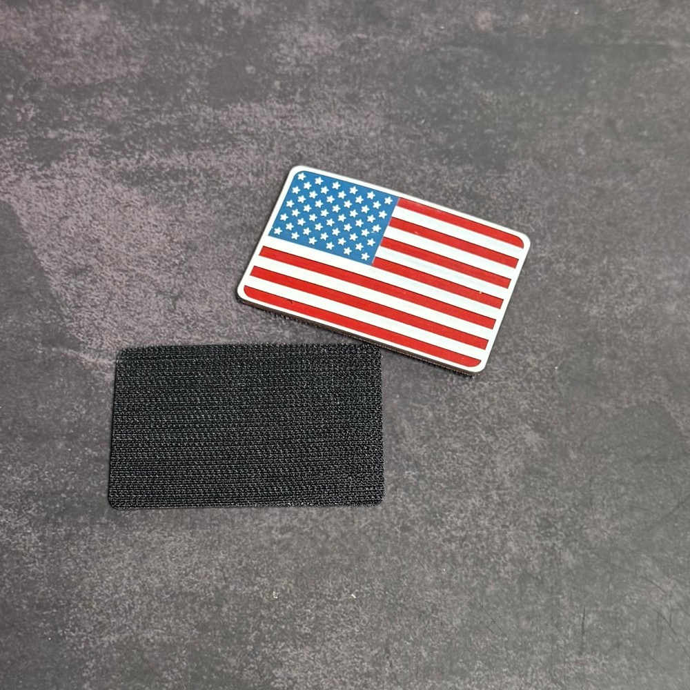 American Flag Tactical Morale Patch, Composite Engraved, 2" X 3", Hook & Loop