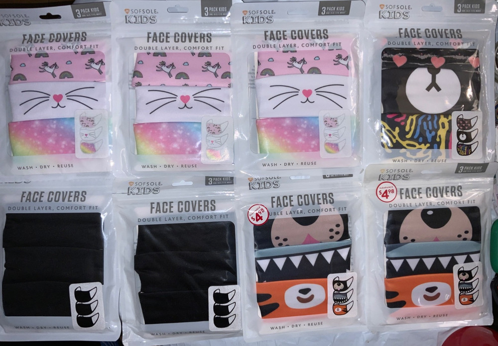 SOFSOLE - 24 Face Mask Covers - Mixed Kids Designs - NEW