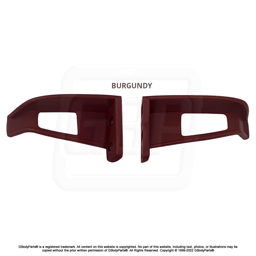 81-88 Monte Carlo SS Seat Cover Set WITH Belt Guides - BURGUNDY - VELOUR W/VINYL