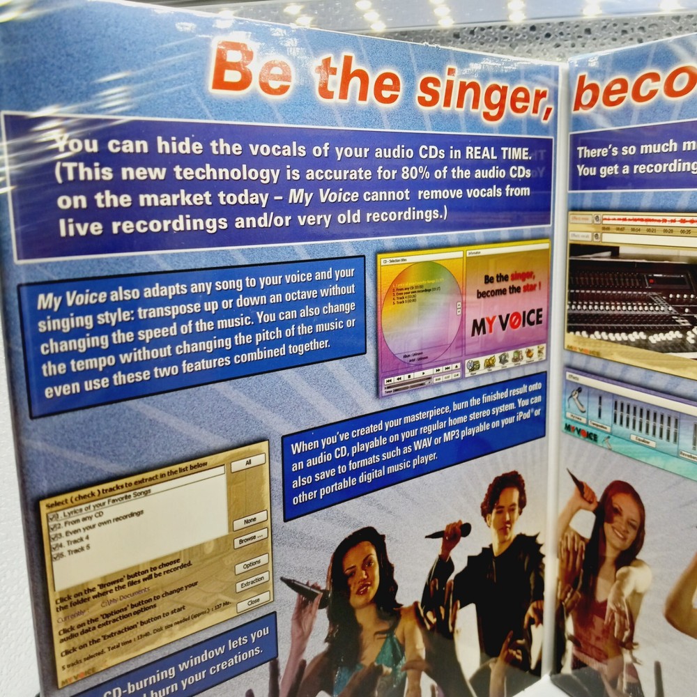 My Voice Audio CD Vocal Removal Software With Microphone Windows CD Rom IPE NEW