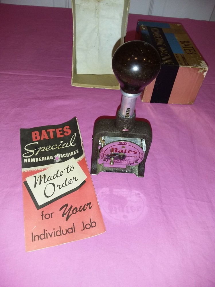 Vintage Bates Standard Movement Numbering Machine