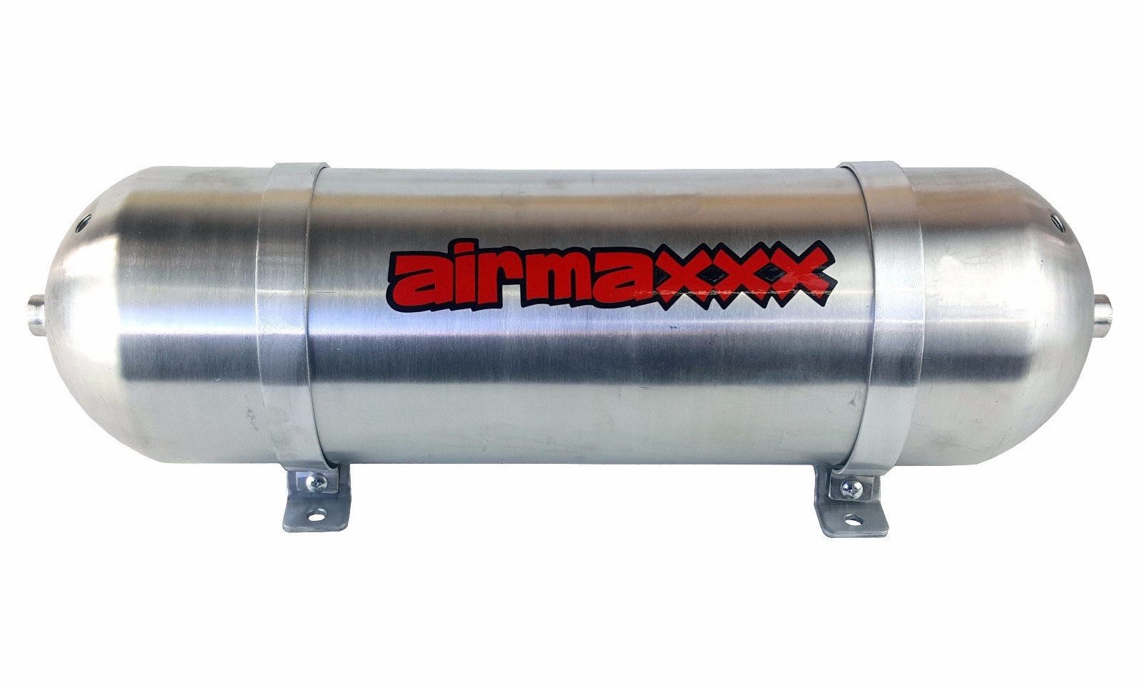 3 Gallon 6 Port Air Tank 24" Seamless Raw Aluminum Air Ride Suspension System