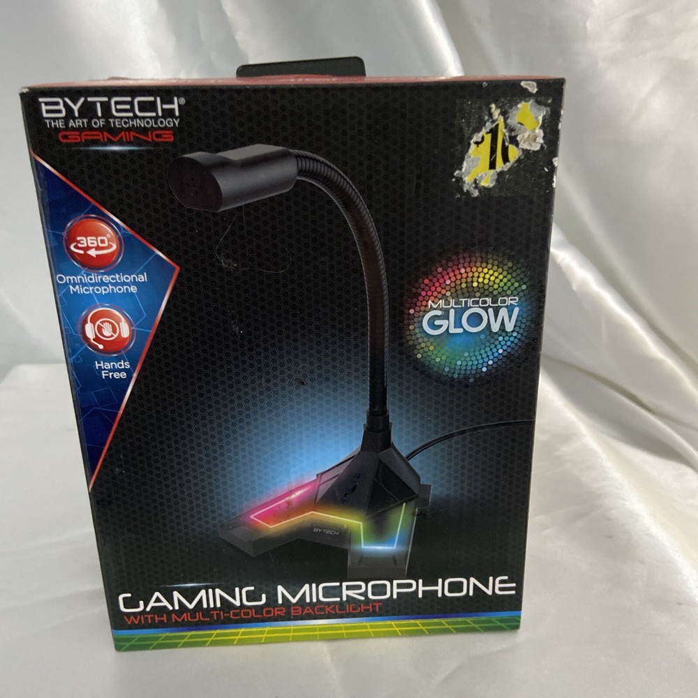 New Bytech Adjustable Gaming microphone - new- Multi Color Backlight Hands Free