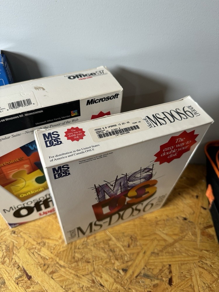 Vintage Computer Software Lot Msdos 6, Windows Xp, Office 97