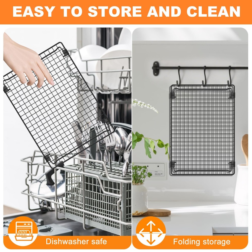 2 Pack Cooling Racks for Cooking and Baking, 13.4 x 9.4 Inch 2-Tier Stackable...