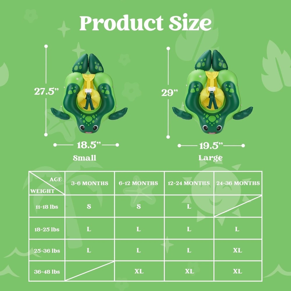 Baby Float Ring with Removable Sun Canopy Infant Swim Float Pool Accessory