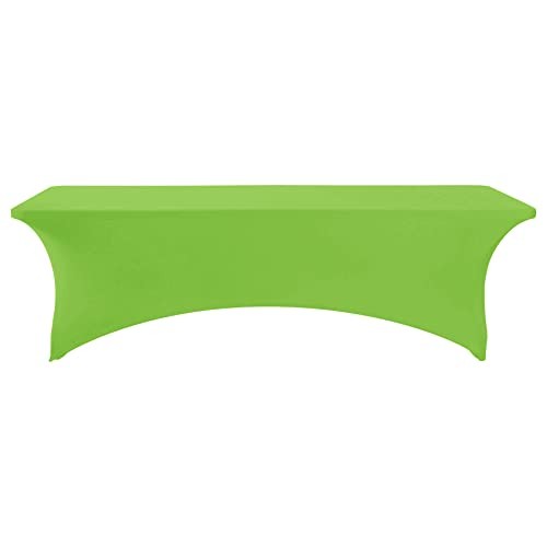 Spandex Fitted Stretch Table Cover for 6 96" x 30" (Rectangular) Apple Green