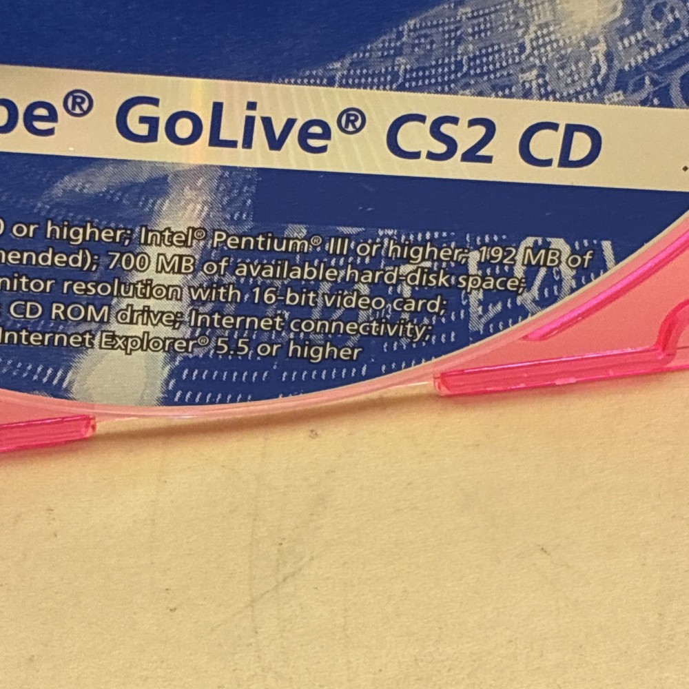 Adobe GoLive CS2 1 & 1 Adobe GoLive CS2 CD 2000