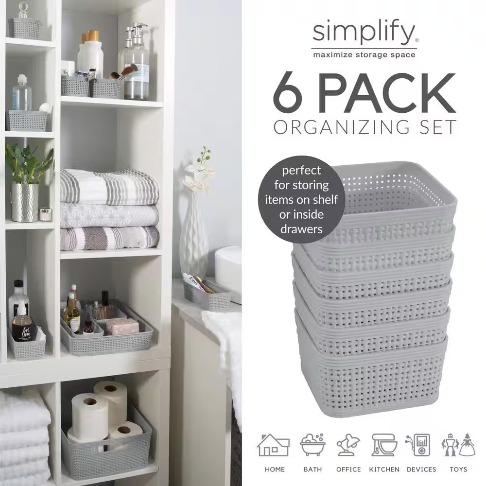 6-Pack Organizing Set in Grey