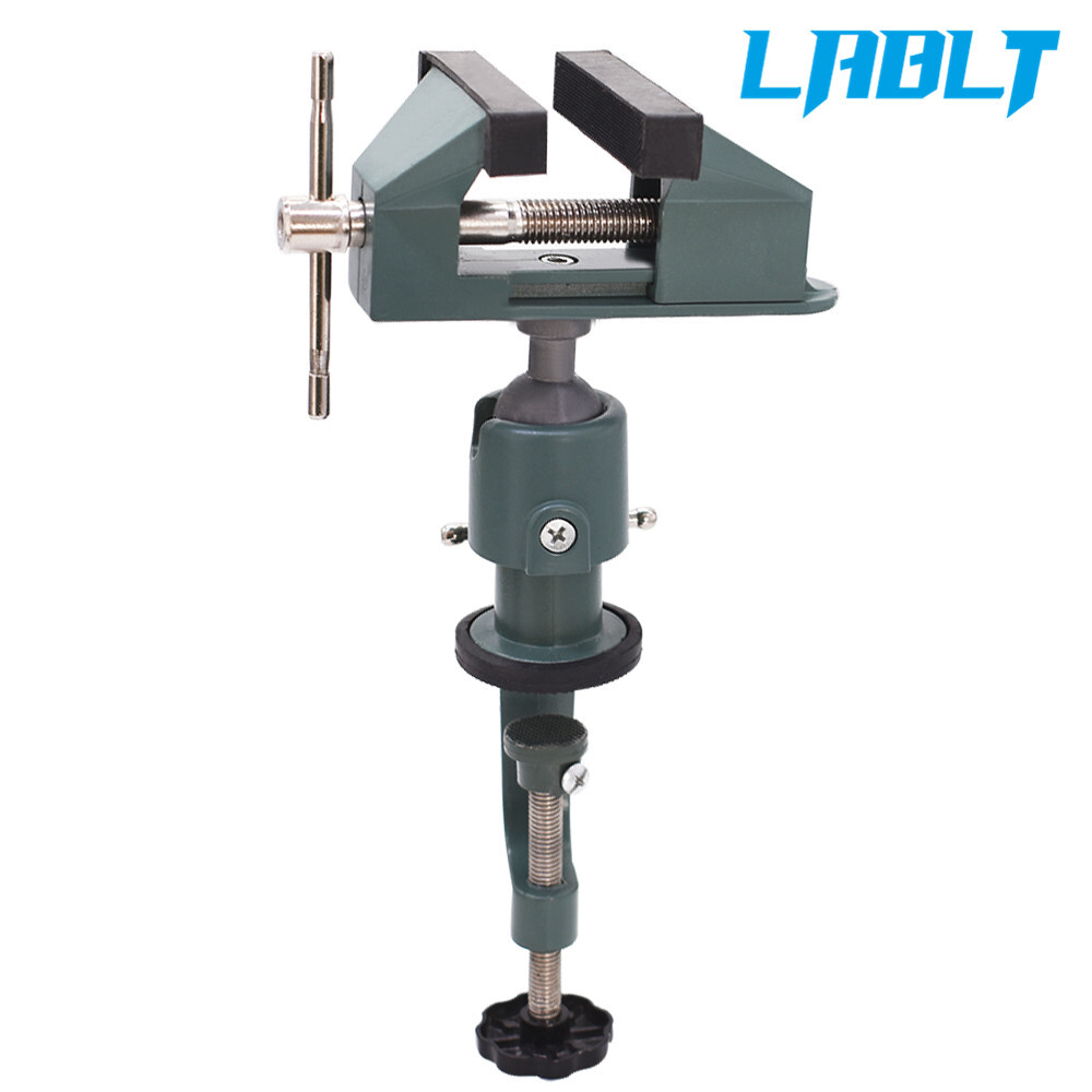 LABLT 3" Universal Table Vise Aluminum Swivel 360° Rotating for Holding Parts