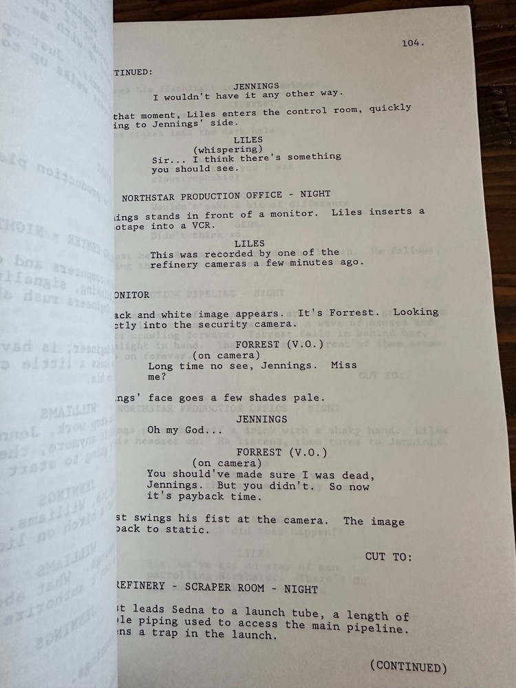 THE RAINBOW WARRIOR MOVIE ORIGINAL SCREENPLAY SCRIPT
