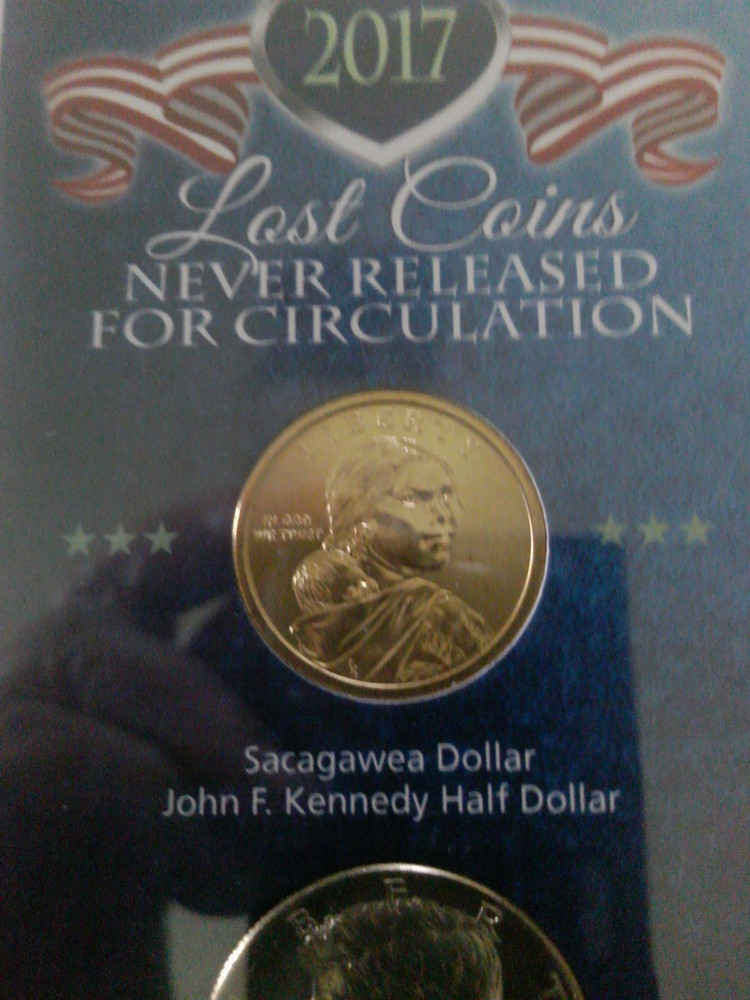 2017 Lost Coins Never Released for Circulation Dollar & Half Dollar Case & COA