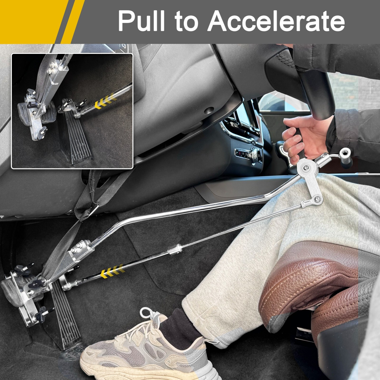 Hand Controls for Disabled Drivers,Push＆Pull Car Handicap Driving Aids Assist